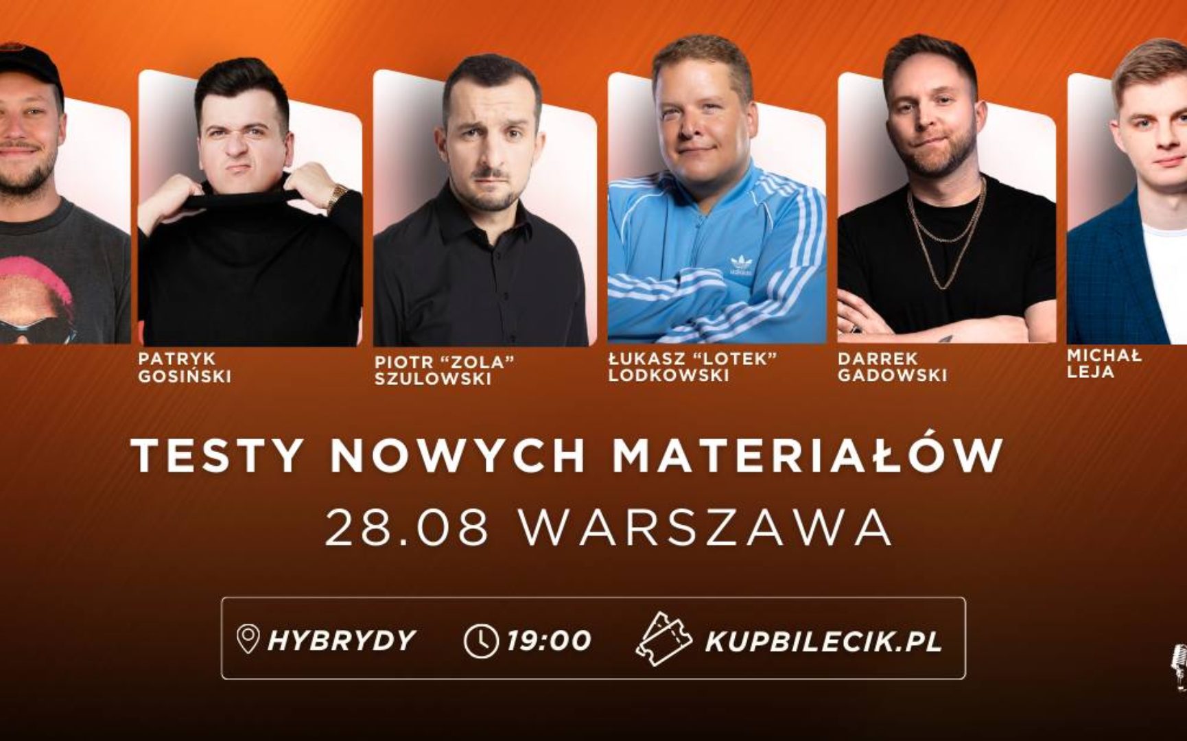 Stand-up; Testy nowych materiałów / Lotek, Leja, Zola, Gosiński, Kołecki, Gadowski